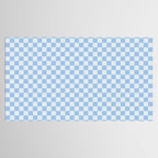 Checkerboard Mini Check Pattern in Powder Blue Tablecloth Gallery Image 2