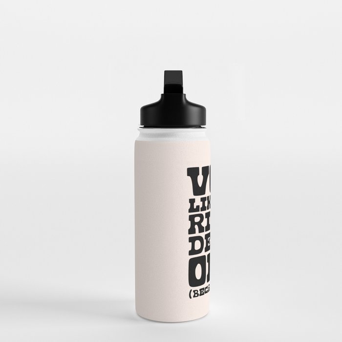 Vote Like Your Rights Depend On It in Black Water Bottle Gallery Image 3