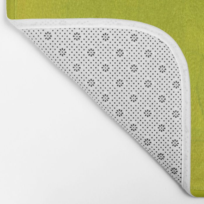 Retro Lime Green Minimalist Abstract Color Block Rothko Midcentury Modern Art Bath Mat Gallery Image 2