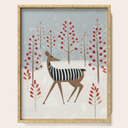 Deer In the Snowy Forest Serving Tray Gallery Image 1