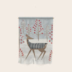 Deer In the Snowy Forest Wall Hanging Gallery Image 1