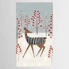 Deer In the Snowy Forest Tablecloth Gallery Image 2