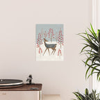 Deer In the Snowy Forest Poster Gallery Image 2