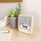 Deer In the Snowy Forest Mini Art Print Gallery Image 2