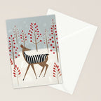 Deer In the Snowy Forest Stationery Card Gallery Image 2