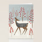 Deer In the Snowy Forest Stationery Card Gallery Image 2