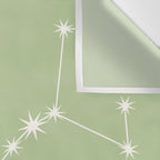 Scorpio Zodiac Star Constellation Line Art Soft Green Wall Tapestry Gallery Image 3
