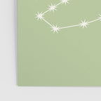 Scorpio Zodiac Star Constellation Line Art Soft Green Poster Gallery Image 3