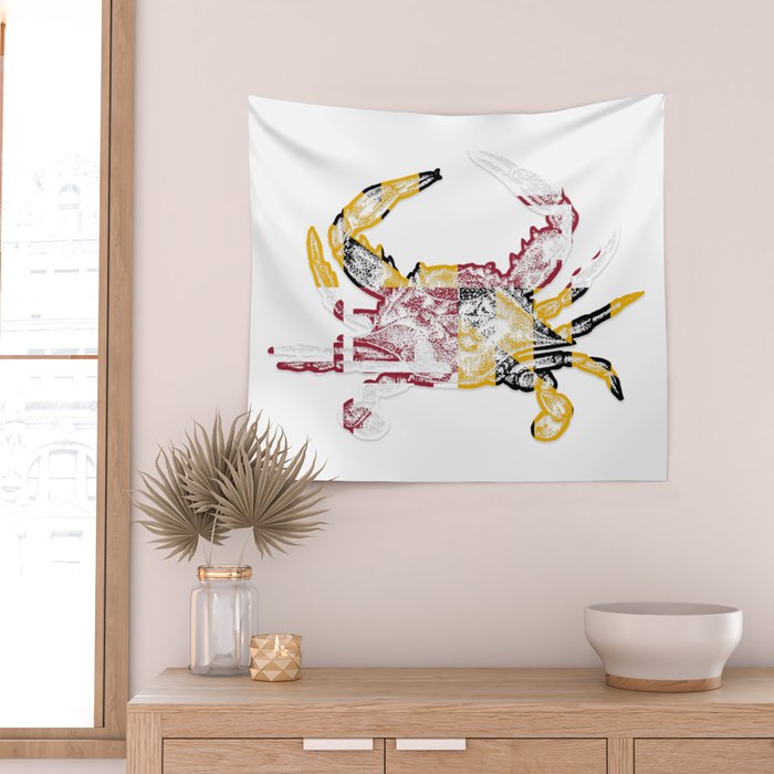 Maryland Crab Wall Tapestry Gallery Image 2