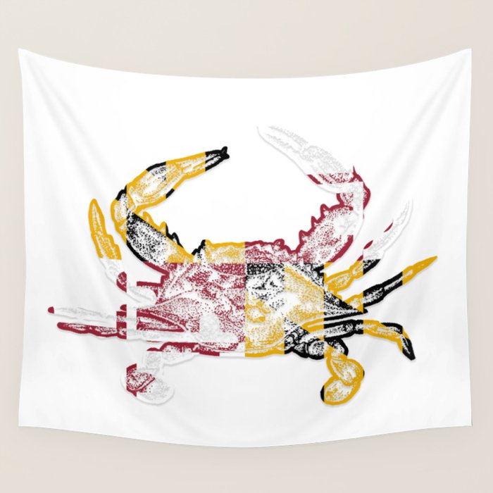 Maryland Crab Wall Tapestry Gallery Image 4