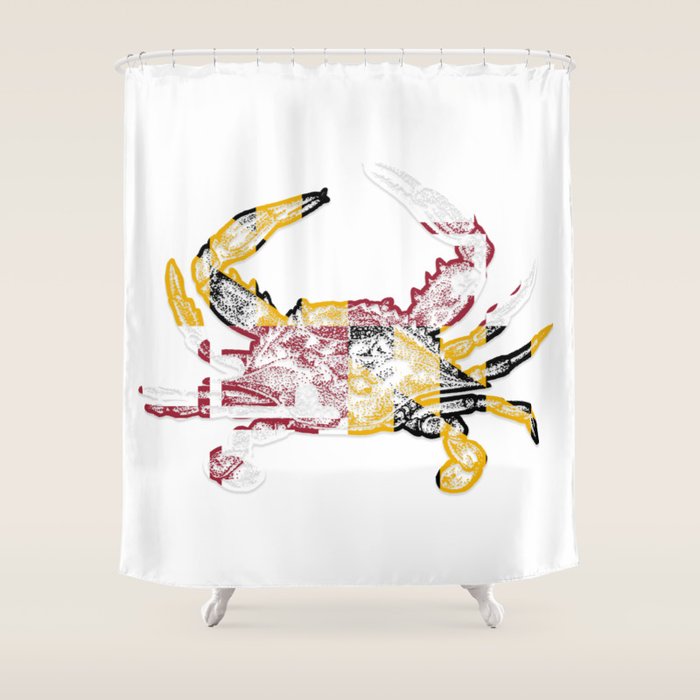Maryland Crab Shower Curtain Gallery Image 1