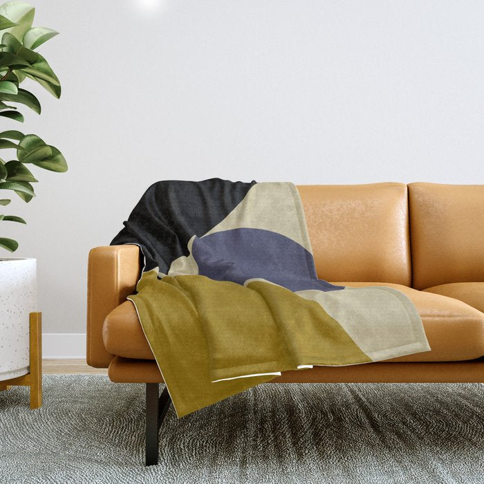 Circular Abstract IX Throw Blanket Gallery Image 1