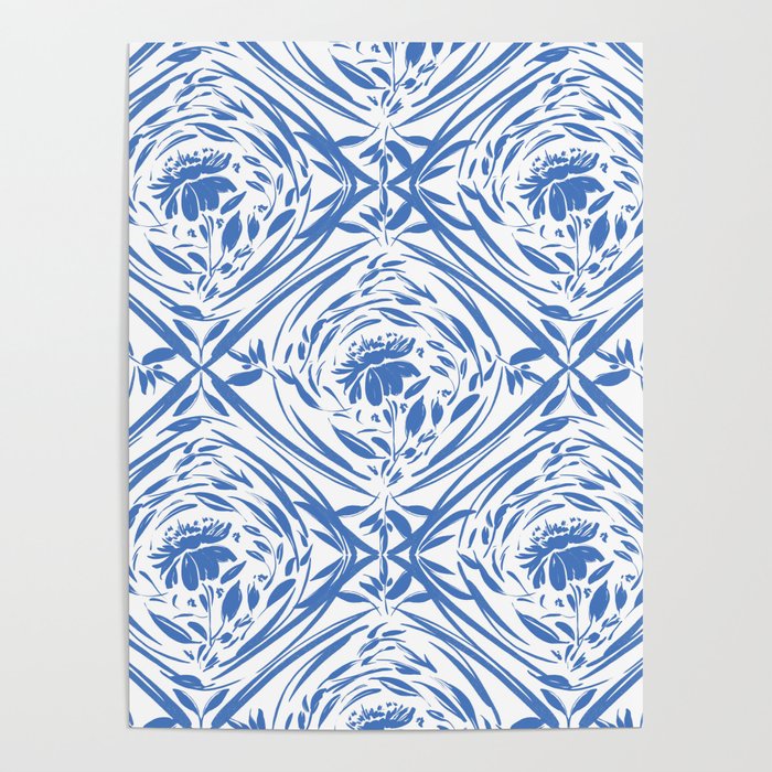 Floral pleasure pattern BW Poster Gallery Image 4