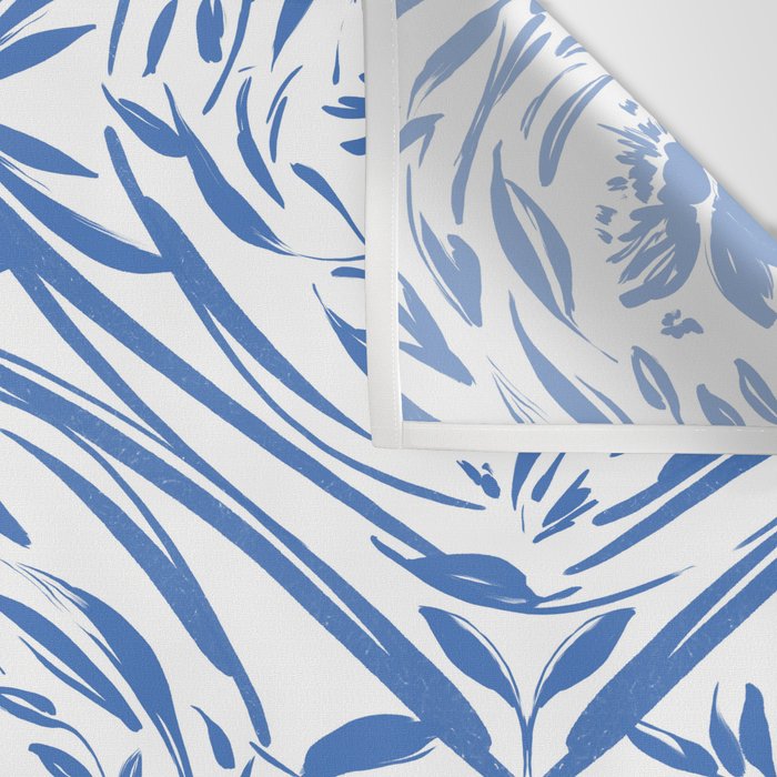 Floral pleasure pattern BW Wall Tapestry Gallery Image 3