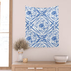 Floral pleasure pattern BW Wall Tapestry Gallery Image 2