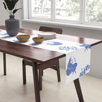 Light blue japanese pattern Table Runner Gallery Image 2
