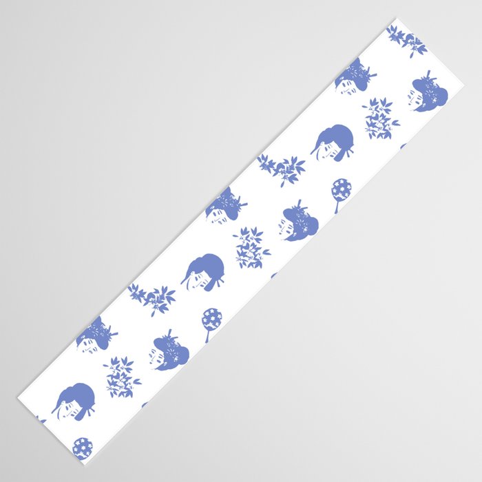 Light blue japanese pattern Table Runner Gallery Image 3