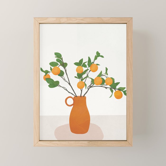 Orange Branches Mini Art Print Gallery Image 1