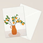 Orange Branches Stationery Card Gallery Image 2