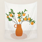 Orange Branches Wall Tapestry Gallery Image 4