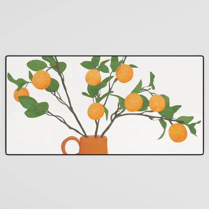Orange Branches Desk Mat Gallery Image 3