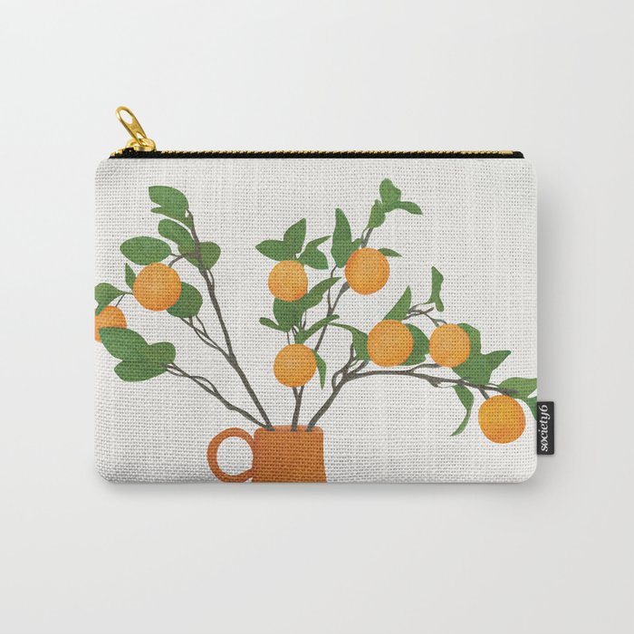 Orange Branches Carry All Pouch Gallery Image 1