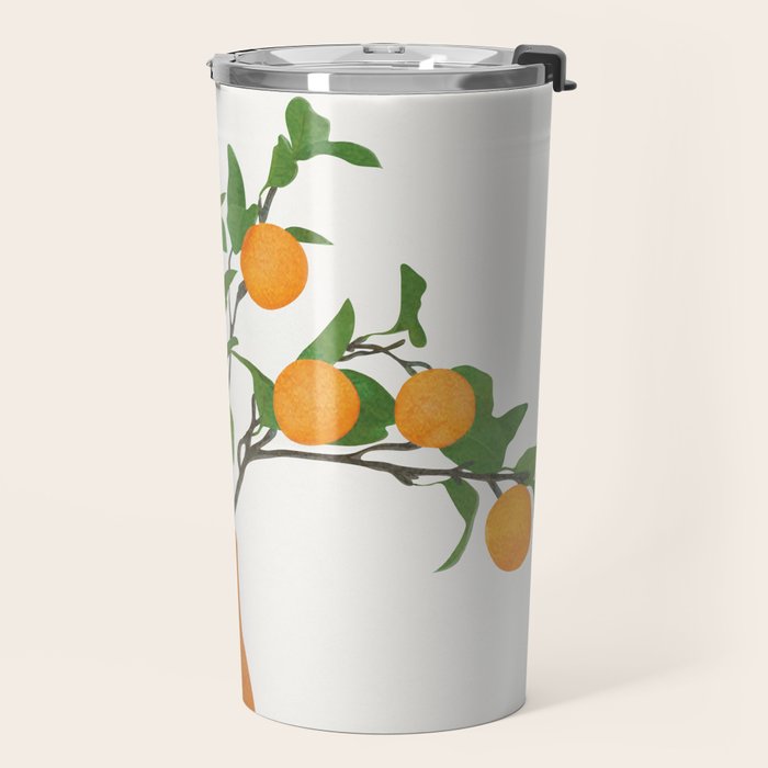 Orange Branches Travel Mug Gallery Image 2
