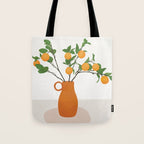 Orange Branches Tote Bag Gallery Image 1