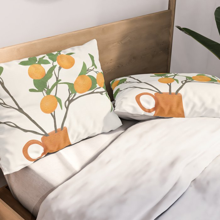 Orange Branches Pillow Sham Gallery Image 2