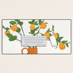 Orange Branches Desk Mat Gallery Image 1