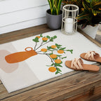 Orange Branches Outdoor Rug Gallery Image 2
