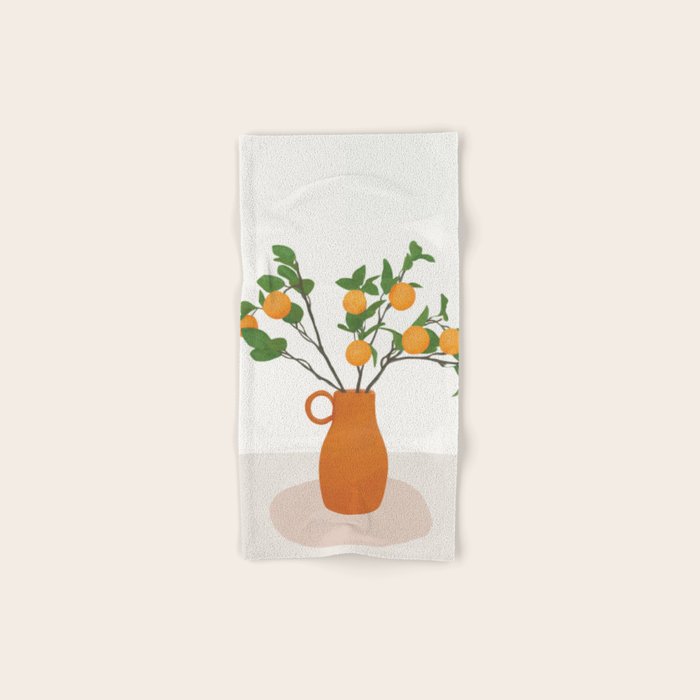Orange Branches Bath Towel Gallery Image 1
