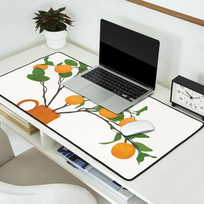 Orange Branches Desk Mat Gallery Image 2