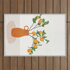 Orange Branches Outdoor Rug Gallery Image 1