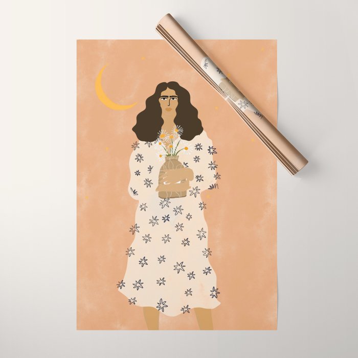 Dreams And Flowers Wrapping Paper Gallery Image 1