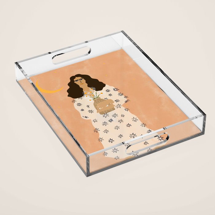 Dreams And Flowers Acrylic Tray Gallery Image 1