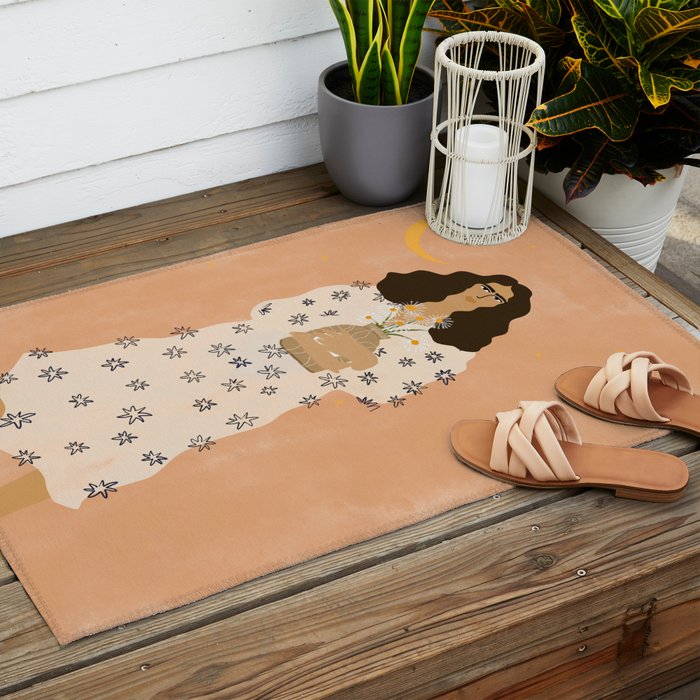 Dreams And Flowers Outdoor Rug Gallery Image 2