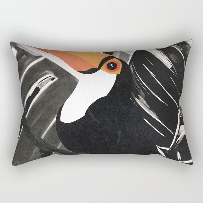 Tropical Toucan Art Rectangular Pillow Gallery Image 1