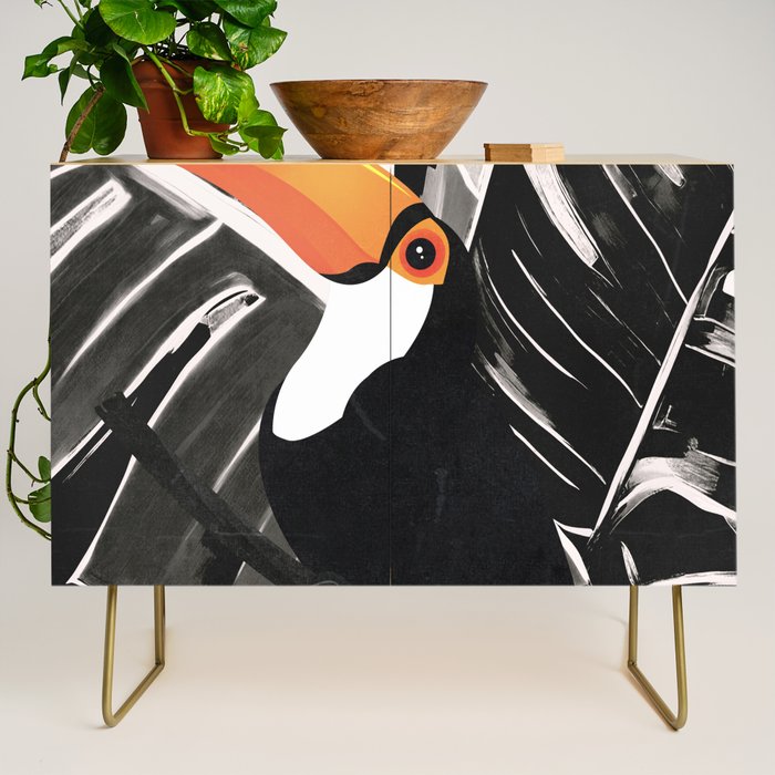 Tropical Toucan Art Credenza Gallery Image 1