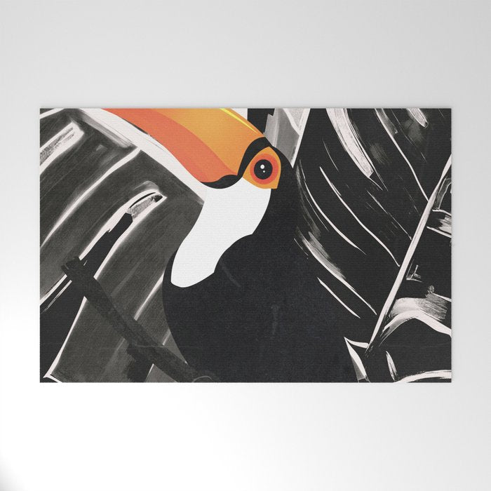 Tropical Toucan Art Welcome Mat Gallery Image 1