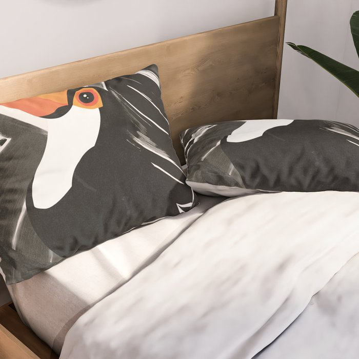 Tropical Toucan Art Pillow Sham Gallery Image 2