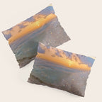 THE STORM | sea | ocean | waves | sky |  seascape | blue | summer | glitter | sparkle | nature Pillow Sham Gallery Image 3