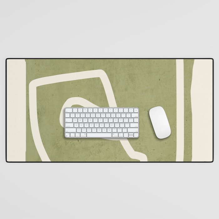 abstract minimal 57 Green Desk Mat Gallery Image 1