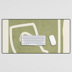 abstract minimal 57 Green Desk Mat Gallery Image 1