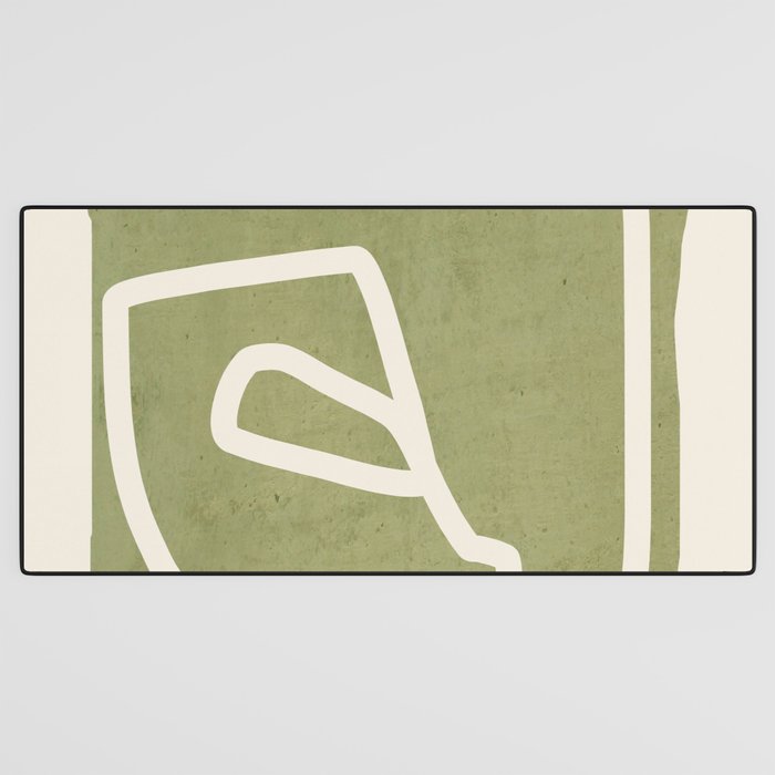 abstract minimal 57 Green Desk Mat Gallery Image 3