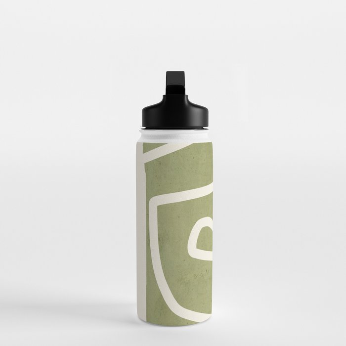 abstract minimal 57 Green Water Bottle Gallery Image 3