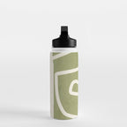 abstract minimal 57 Green Water Bottle Gallery Image 3