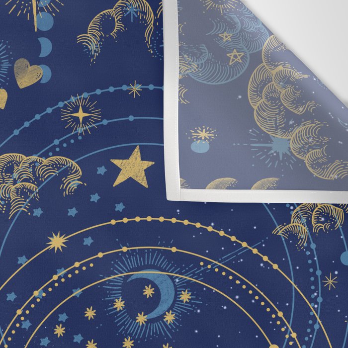 Pattern mystic celestial dark A Wall Tapestry Gallery Image 3
