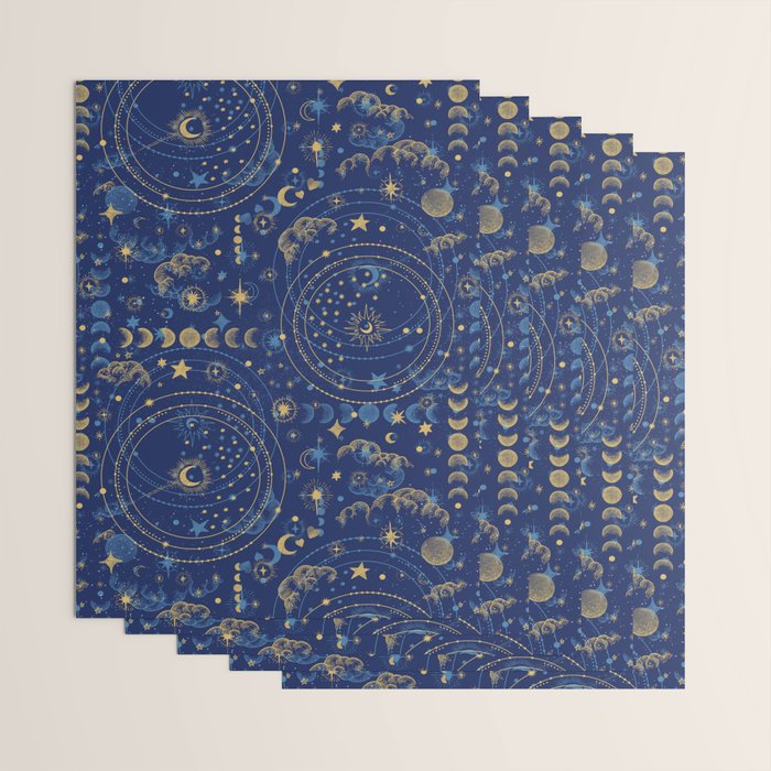 Pattern mystic celestial dark A Wrapping Paper Gallery Image 3