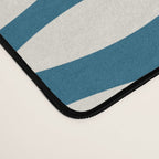 Mid Century Modern Fish Pattern in Teal Blue and Cream Desk Mat Gallery Image 4